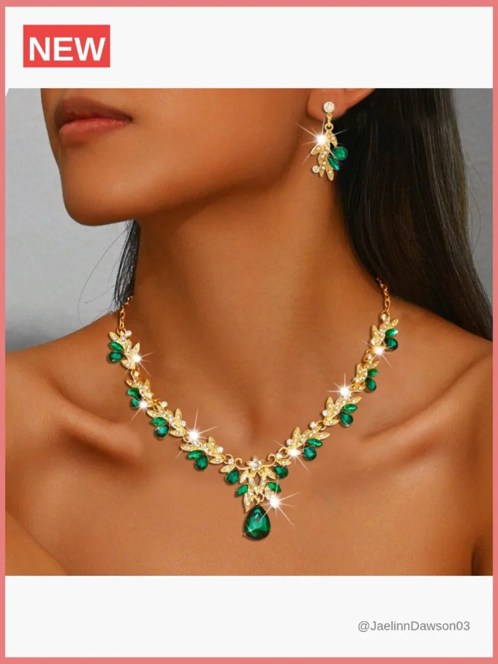 Bridal Rhinestone Jewelry Set Necklace Earrings Set Women Wedding Prom Party